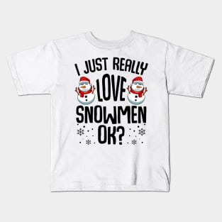 Christmas Snowman Kids T-Shirt